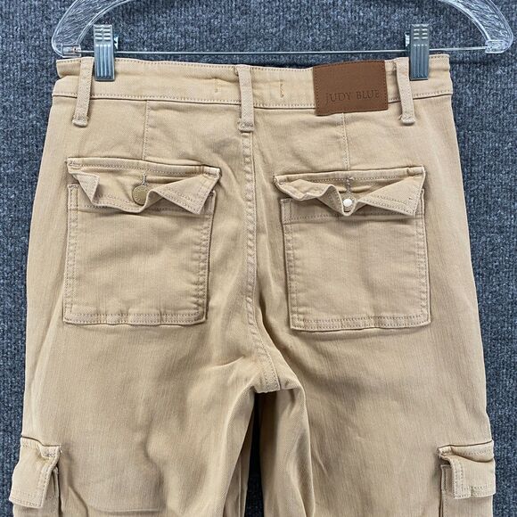 Judy Blue Jeans Womens 5/27 Garment Dyed Cargo Mid Rise Straight Casual Hippie - Picture 4 of 10